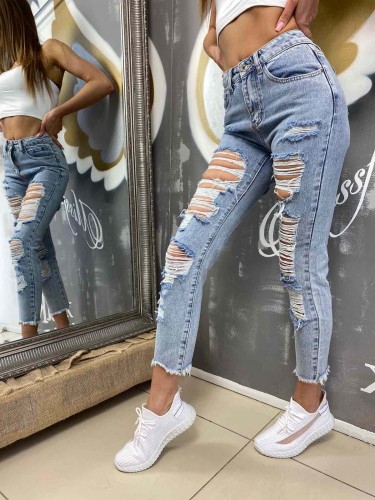 Spodnie Boyfrend Trendy z dziurami TR61028