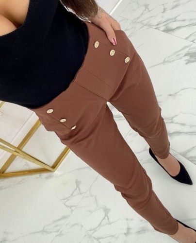 Spodnie cygaretki Freesia czekolada L042