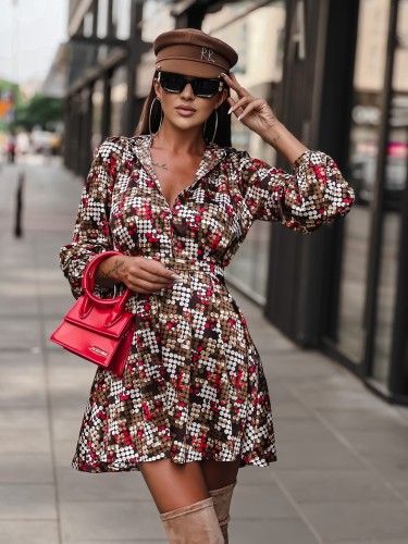 Satynowa sukienka koktajlowa Cocomore