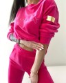 Welurowy Komplet Dresowy LAURA ROSA różowy