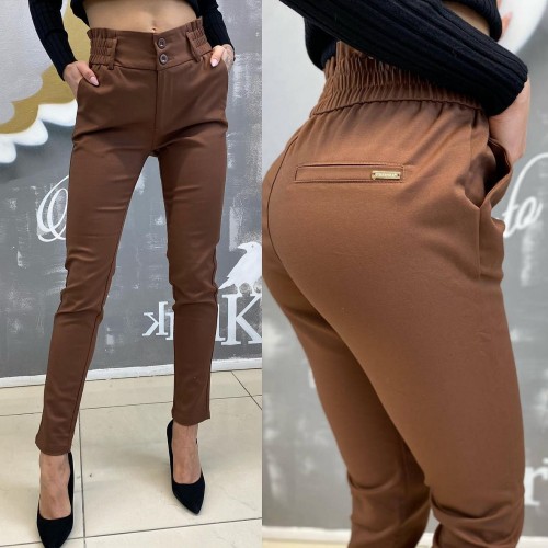 Spodnie cygaretki Freesia C069 czekoladowe