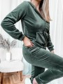 DRES WELUROWY z rozpinaną bluzą KHAKI