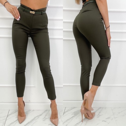 Spodnie cygaretki Freesia L082 khaki