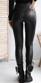 Legginsy eko skóra lekko ocieplane czarne