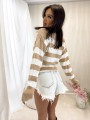Sweter IVINA  beżowo-ecru BY ME 