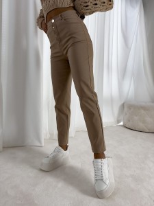 Spodnie CYGARETKI – ciemny beż BY ME