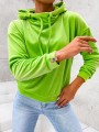 Bluza welurowa HOODIE limonka