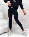 LEGGINSY PRĄŻKOWANE STAY HERE czarne