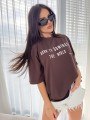 T-shirt DOMINATE – czakoladowy BY ME