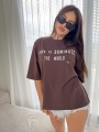 T-shirt DOMINATE – czakoladowy BY ME