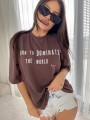 T-shirt DOMINATE – czakoladowy BY ME