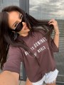 T-shirt DOMINATE – czakoladowy BY ME