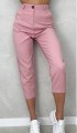 Eleganckie spodnie materiałowe Freesia 7/8 pudrowy róż L186