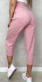 Eleganckie spodnie materiałowe Freesia 7/8 pudrowy róż L186