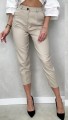 Eleganckie spodnie materiałowe Freesia 7/8 beż L188