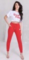 Spodnie dresowe MissLui  LUISE czerwone