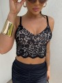 Top KORONKOWY czarny BY ME