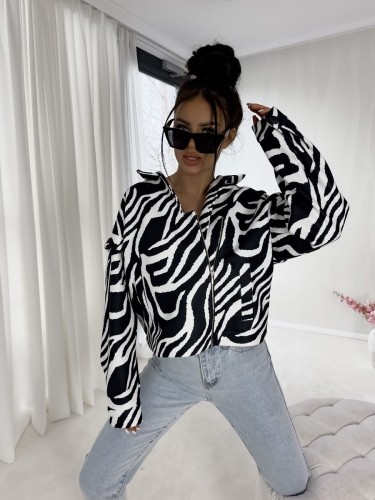 Kurtka żakiet GUESSY zebra – czarno-biała BY ME