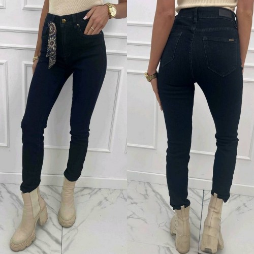 Spodnie JEANS  Toxik  Black H2611