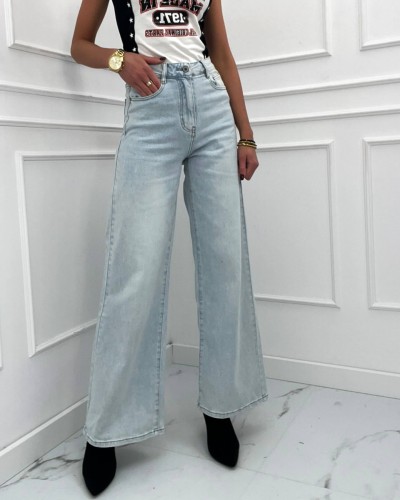 Spodnie jeans REDIAL z szerokimi nogawkami 