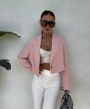 Marynarka żakiet SLIM pudrowy róż BY ME