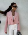 Marynarka żakiet SLIM pudrowy róż BY ME