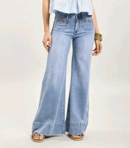 Spodnie jeans z szeroką nogawką Toxik Z073