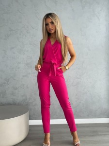 ELEGANCKI KOMBINEZON KOPERTOWY fuksja BY ME