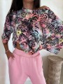 Bluzka MARMARIS print panterka – czarno-multi BY ME