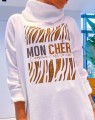 SWETER OVERSIZE Z GOLFEM MON CHERI ecru