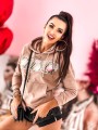 Bluza FLOWERS z kapturem LUISE mocca