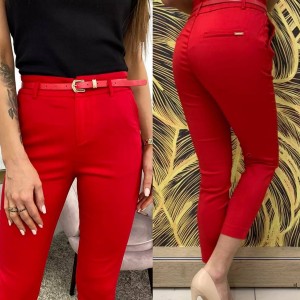 Spodnie Freesia 7/8 CZERWONE S - 4XL