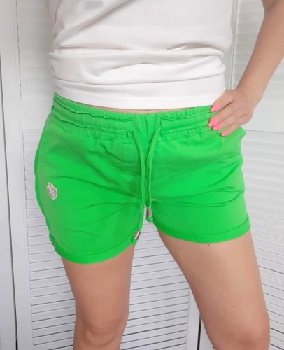 Bawełniane spodenki / szorty LUISE zielone NEON